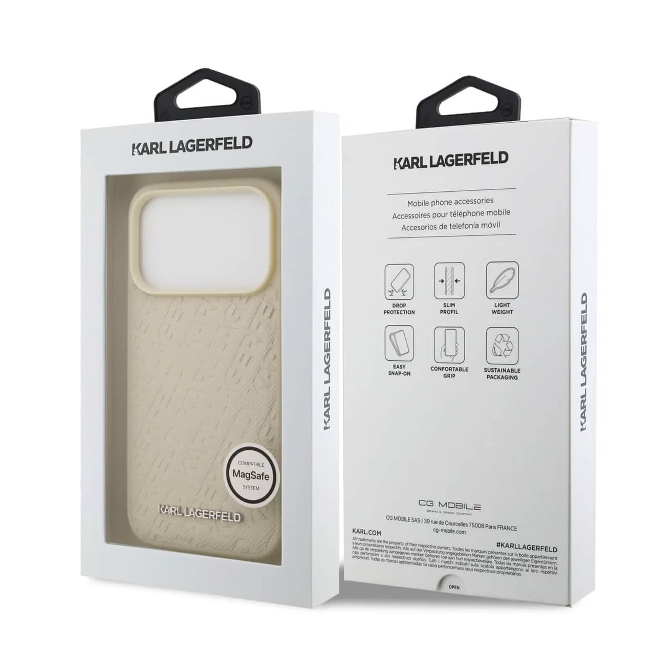 قاب کارل لاگرفلد Karl Lagerfeld with magsafe نوشته پراکنده Iphone سری 17